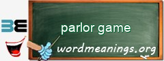 WordMeaning blackboard for parlor game